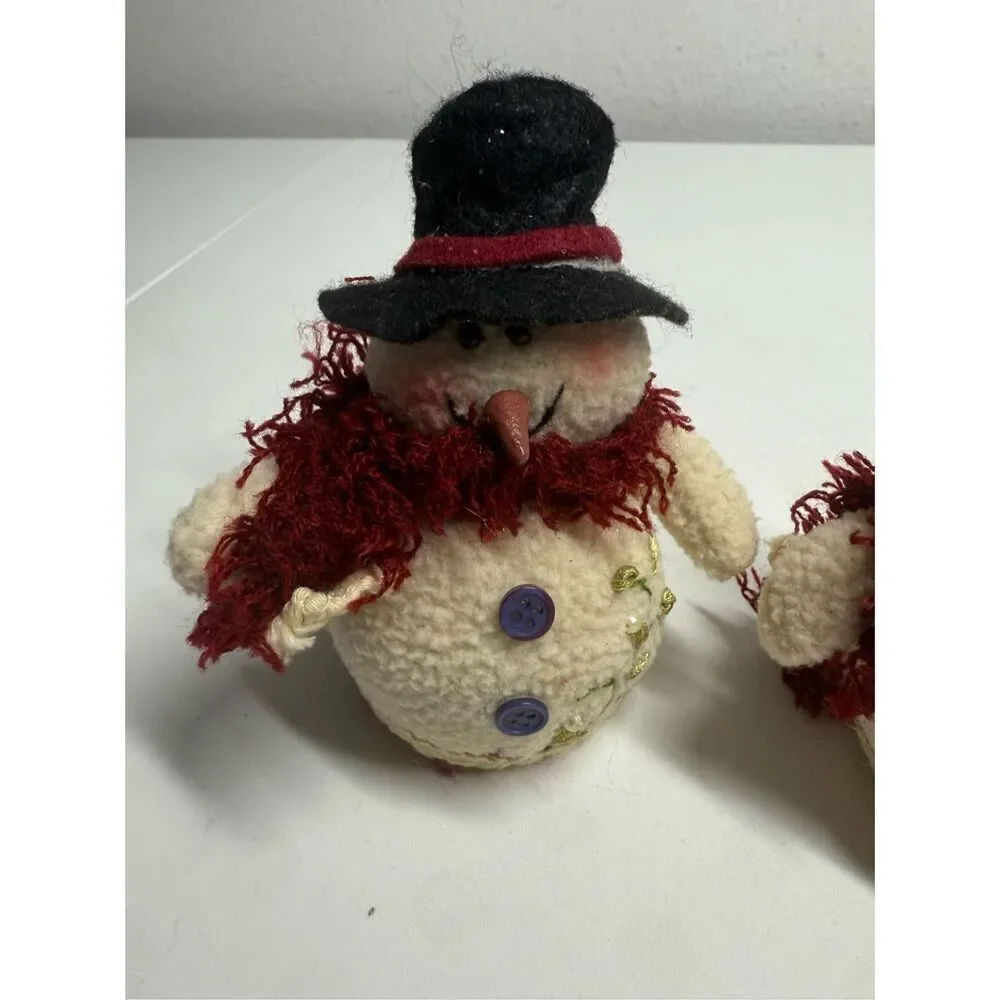 Set of 2 Vintage Dan Dee Snowmans Ornament 4